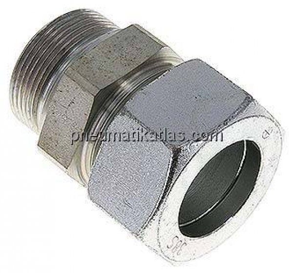 Gerade Schneidringverschr. R 1-1/2"-38 S (M52x2), Stahl verzinkt