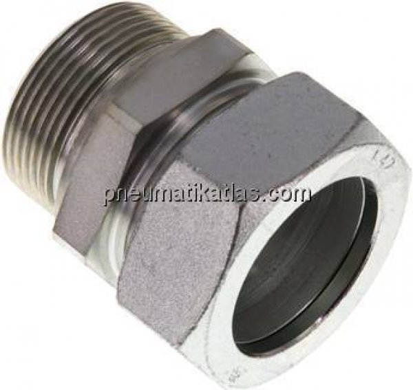 Gerade Schneidringverschr. G 1-1/2"-42 L (M52x2), Stahl verzinkt