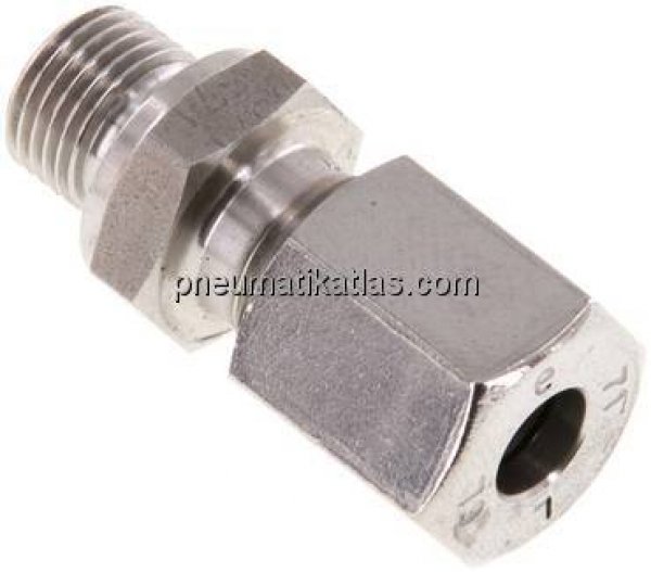 Gerade Schneidringverschr. G 1/8"-6 L (M12x1,5), 1.4571