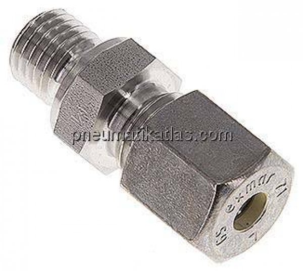 Gerade Schneidringverschr. M 12x1,5-6 S (M14x1,5), Klemmring 1.4571 (NC)