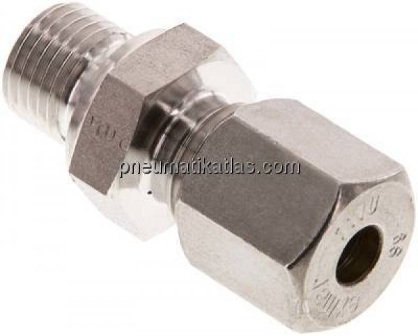 Gerade Schneidringverschr. G 1/4"-6 S (M14x1,5), Klemmring 1.4571 (NC)