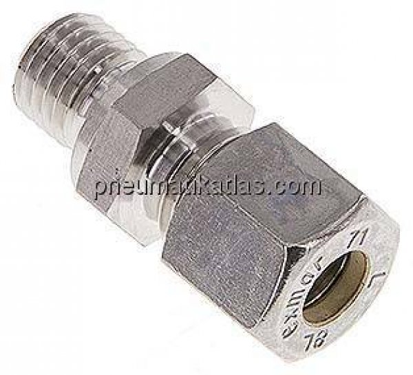 Gerade Schneidringverschr. M 12x1,5-8 L (M14x1,5), Klemmring 1.4571 (NC)