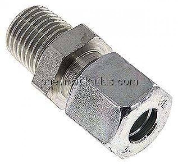 Gerade Schneidringverschr. R 1/4"-8 L (M14x1,5), Stahl verzinkt