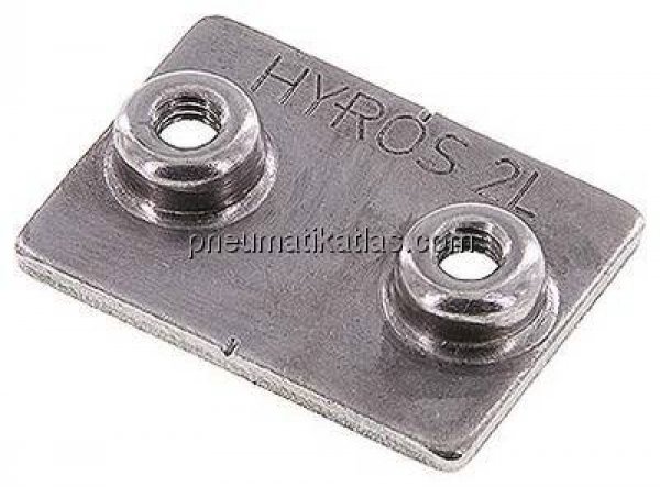 Anschweißplatte, Stahl blank, Baugröße 2, leichte Baureihe