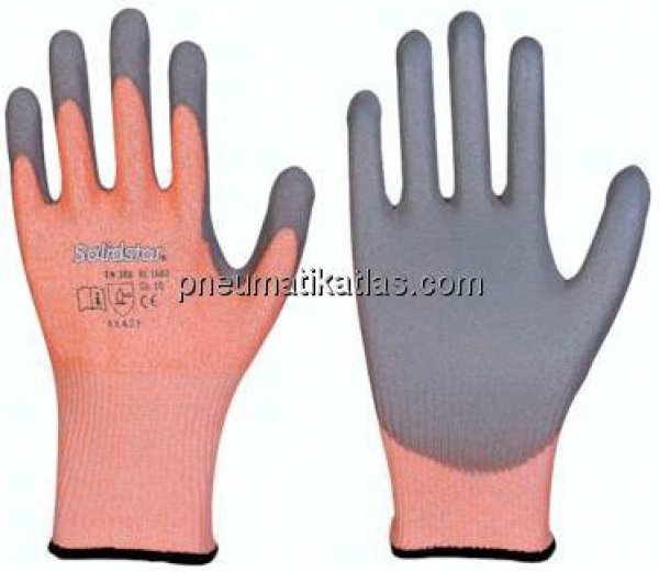 Feinstrick Schnittschutzhandschuh aus Spezialgewebe (HPPE, Stahlfaser, Glasfiber, Nylon, & Elastan)