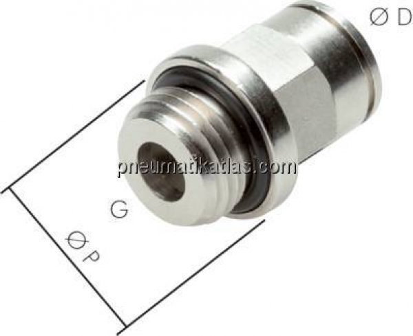 Gerader Steckanschluss G 1/8"-4mm, IQS-MSV (Standard)