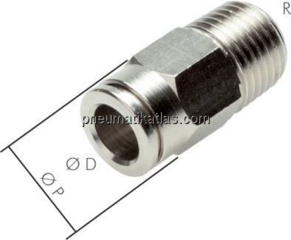 Gerader Steckanschluss R 1/8"-4mm, IQS-MSV (Standard)