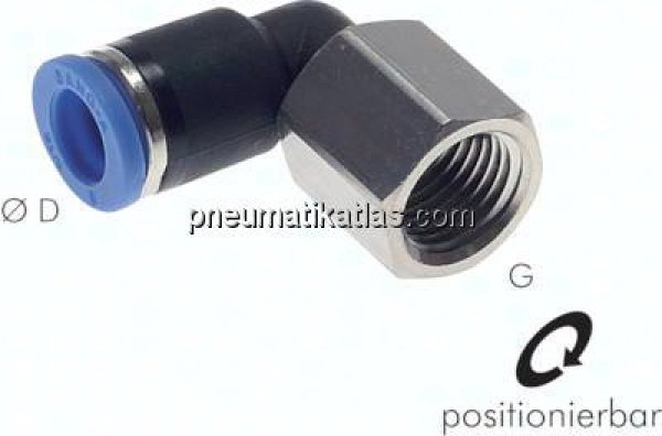 Winkel-Steckanschluss, Inneng. G 1/4"-10mm, IQS-Standard