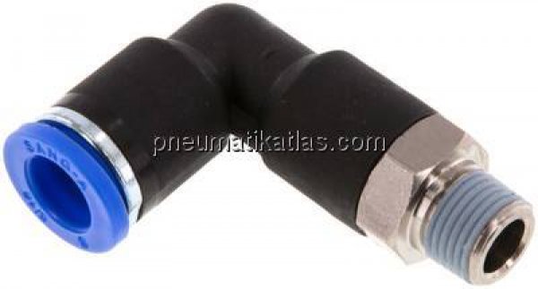 Winkel-Steckanschluss, lang R 1/8"-8mm, IQS-Standard