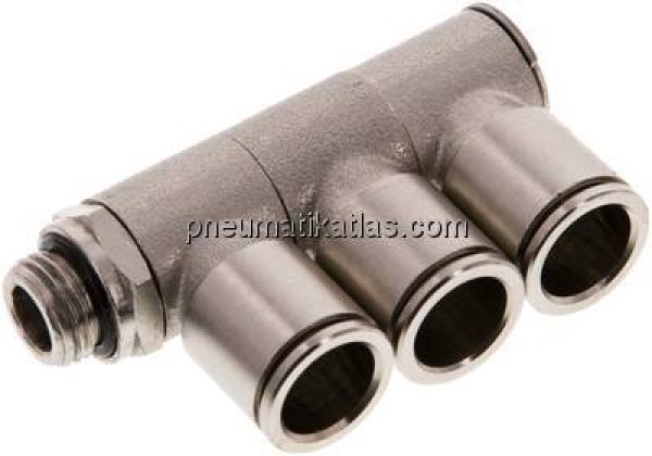 Steck-Mehrfachverteiler, 3-fach G 1/4"-12mm, IQS-MSV (Standard)