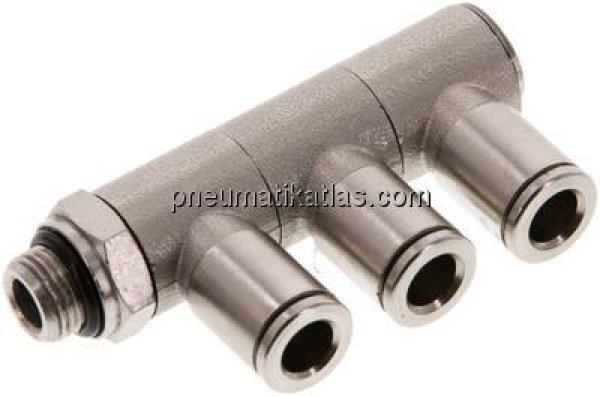 Steck-Mehrfachverteiler, 3-fach G 1/8"-6mm, IQS-MSV (Standard)