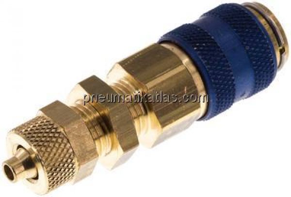 Schott-Kupplungsdose (NW5) 6x4mm Schlauch, Messing