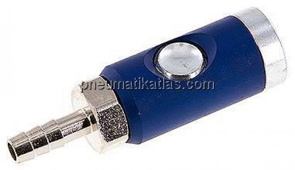 Sicherheits-Druckknopfkupplung (NW7,2), 8 (5/16")mm Schl., Stahl verzinkt