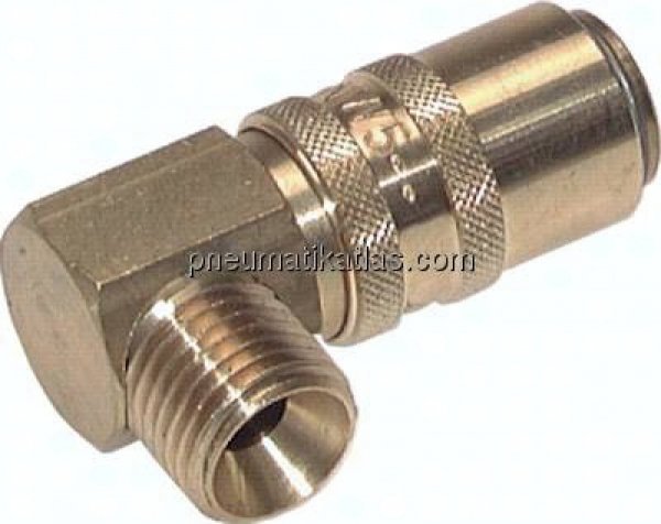 90°-Temperierkupplungsdose 9mm Zapfen,M 14x1,5(AG)