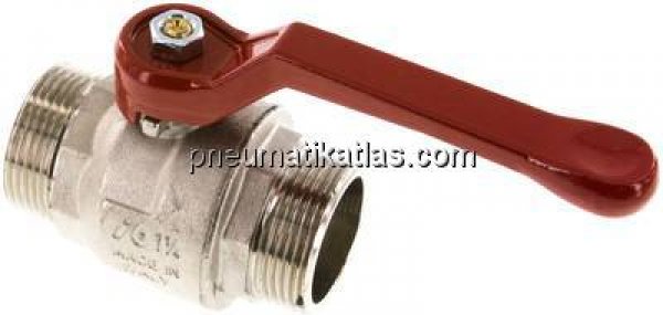 Messing-Kugelhahn, G 1-1/4" (Außengewinde), -0,9 bis 30bar