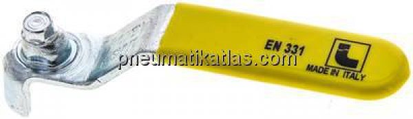 Kombigriff-gelb, Größe 1, Flachstahl (Stahl verzinkt mit Kunststoffüberzug)