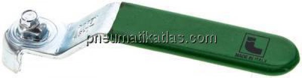 Kombigriff-grün, Größe 3, Flachstahl (Stahl verzinkt mit Kunststoffüberzug)