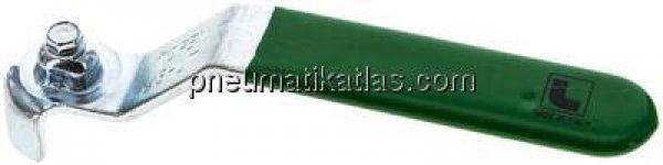 Kombigriff-grün, Größe 4, Flachstahl (Stahl verzinkt mit Kunststoffüberzug)