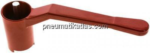 Kombigriff-rot, Größe 7, Lang (Aluminium lackiert, 60 - 68 - 74 - 78 - 82 - 88 - 120 mm hoch)