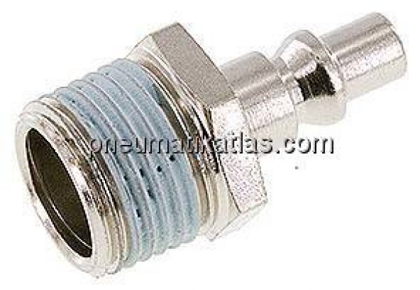 Kupplungsstecker (ARO/ORION) R 1/2"(AG), Stahl gehärtet & vernickelt