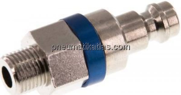 Kupplungsstecker (NW5) G 1/8"(AG), Messing vernickelt