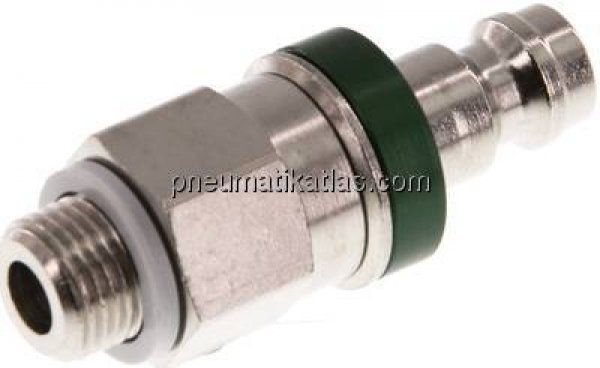 Kupplungsstecker (NW5) G 1/8"(AG), Messing vernickelt