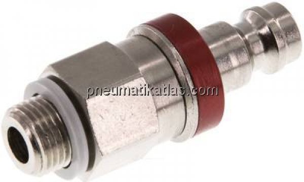 Kupplungsstecker (NW5) G 1/8"(AG), Messing vernickelt