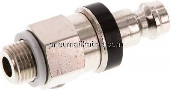 Kupplungsstecker (NW5) G 1/8"(AG), Messing vernickelt