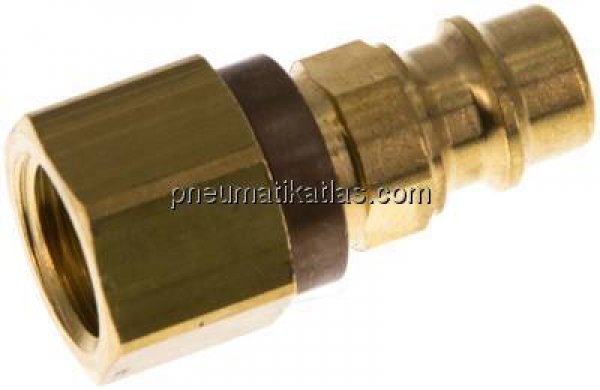 Kupplungsstecker (NW7,2) G 1/4"(IG), braun, Dreieck 12,5 mm