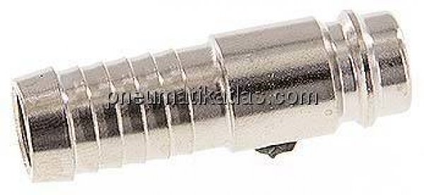 Kupplungsstecker (NW10) 13 (1/2")mm Schlauch, Stahl gehärtet & vernickelt
