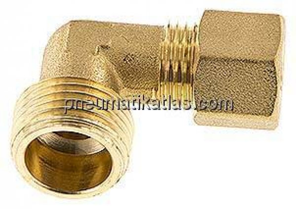 Winkel-Klemmringverschraubung R 1/2"-10 (M16x1,5)mm, Messing