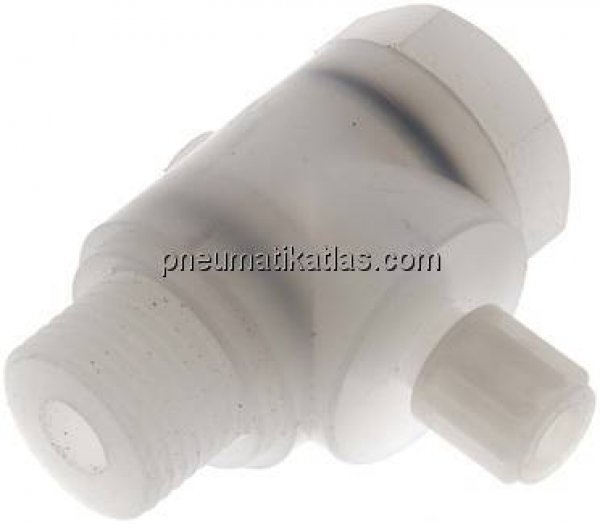 Winkel-Verschraubung G 1/2"-6x4mm, PVDF, Hohlschraube