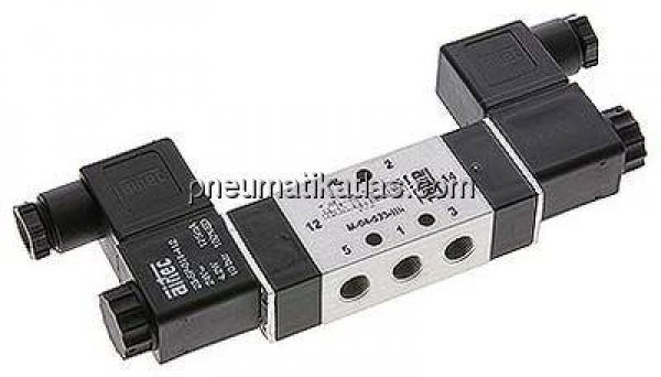 5/3-Wege Magnetventil, G 1/8", Mittelstellung entlüftet, 115 V AC