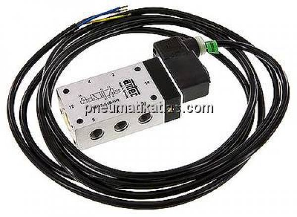 5/2-Wege Magnetventil, G 1/4", Luftfeder, 230 V AC (ATEX)