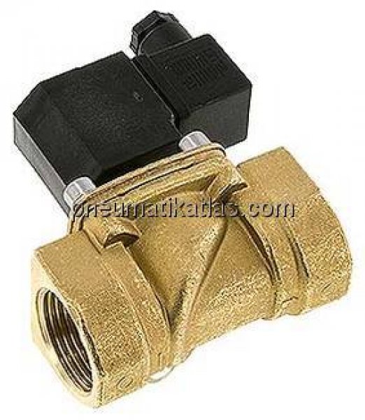 2/2-Wege Messing-Magnetventil G 1", -0,95 - 16 bar, stromlos geschlossen (NC)