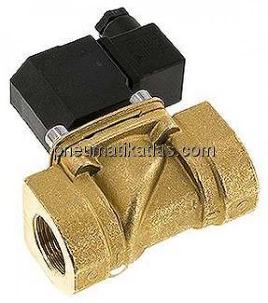 2/2-Wege Messing-Magnetventil G 3/4", -0,95 - 16 bar, stromlos geschlossen (NC)