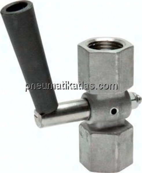 Manometer-Absperrhahn G 1/2" Muffe - Muffe, 1.4571