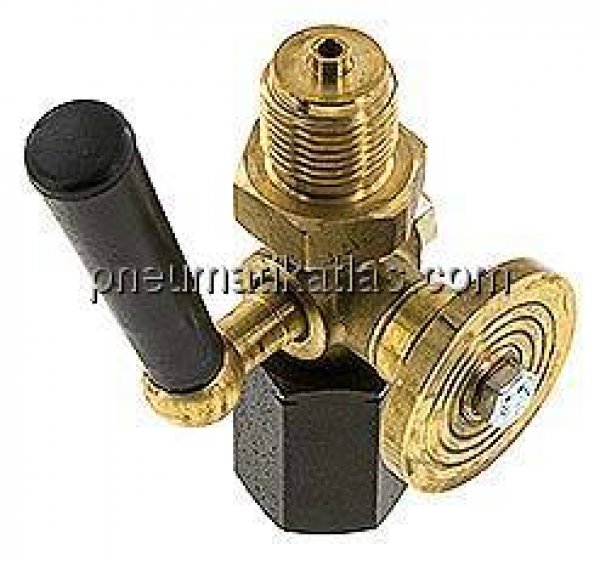 Manometer-Absperrhahn G 1/2" Spannmuffe - Zapfen, Messing