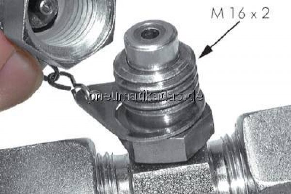 Messanschluss M16x2, 30 S (M42x2)-HD-Verschraubung, 1.4571