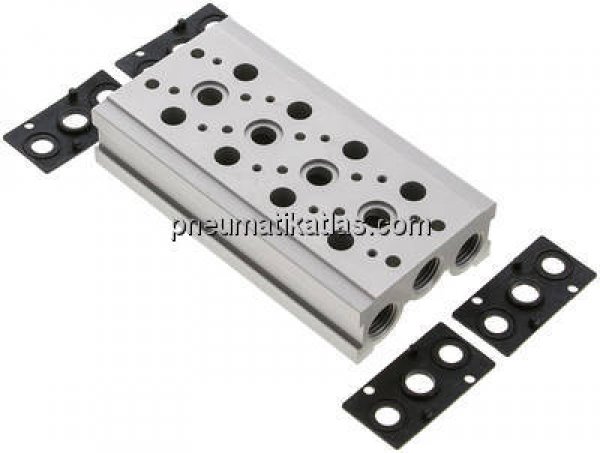 Reihenleiste (4-fach) für SF3000 (5/2 und 5/3-Wege)