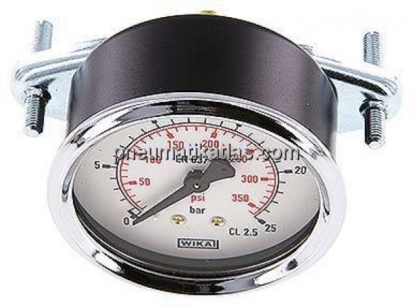 Einbaumanometer, 3-kant-Frontring, 63mm, 0 - 25 bar