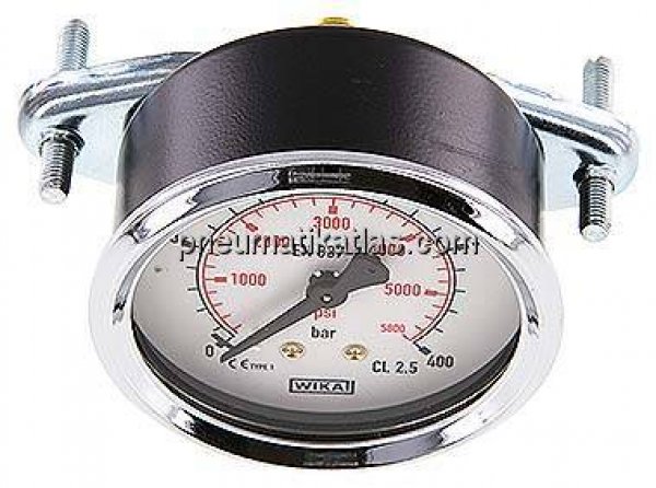 Einbaumanometer, 3-kant-Frontring, 63mm, 0 - 400 bar