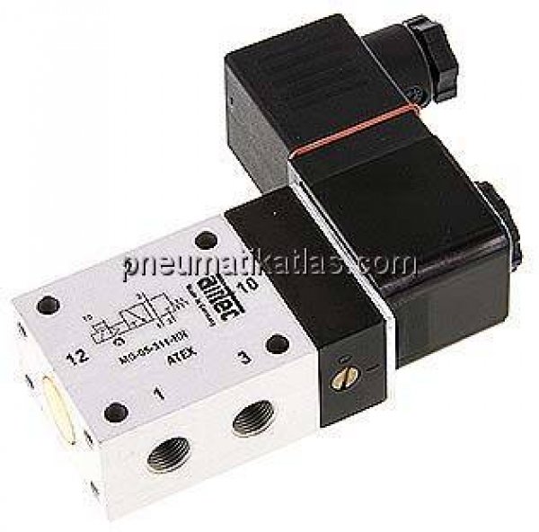 3/2-Wege Magnetventil, G 1/8", Federrückstellung (NO), 24 V= (ATEX)