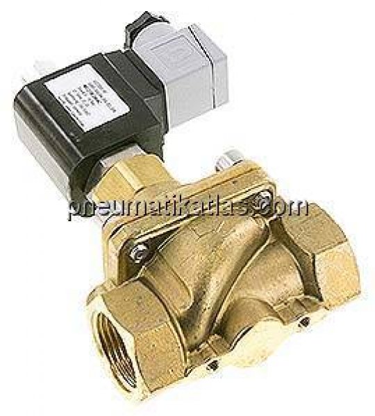 2/2-Wege Messing-Magnetventil G 1", 0 - 16 bar, stromlos geöffnet (NO)