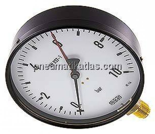 Manometer senkrecht, 160mm, 0 - 10 bar