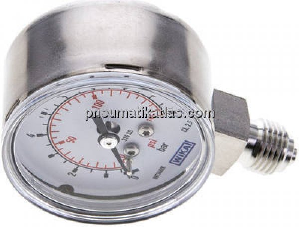 ES-Manometer senkrecht, 50mm, 0 - 10 bar, G 1/4"