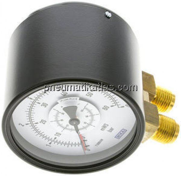 Differenzdruck-Manometer senkrecht, 100mm, 0 - 6 bar