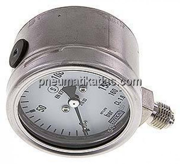 Sicherheits-Manometer senkrecht, 63mm, 0 - 160 bar
