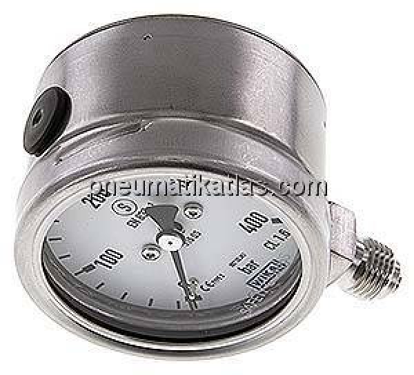 Sicherheits-Manometer senkrecht, 63mm, 0 - 400 bar