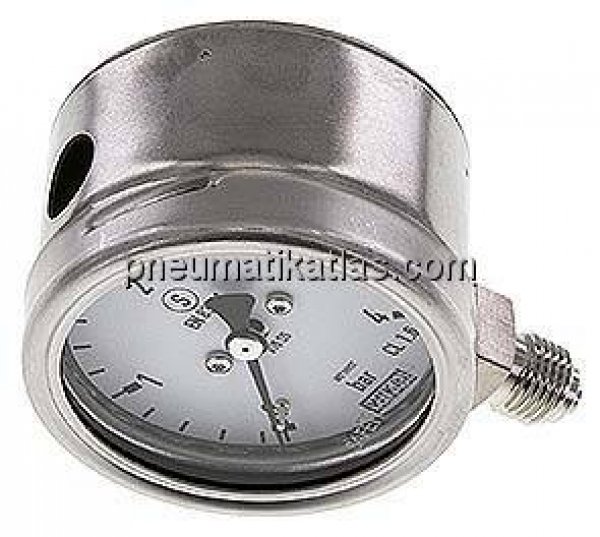 Sicherheits-Manometer senkrecht, 63mm, 0 - 4 bar